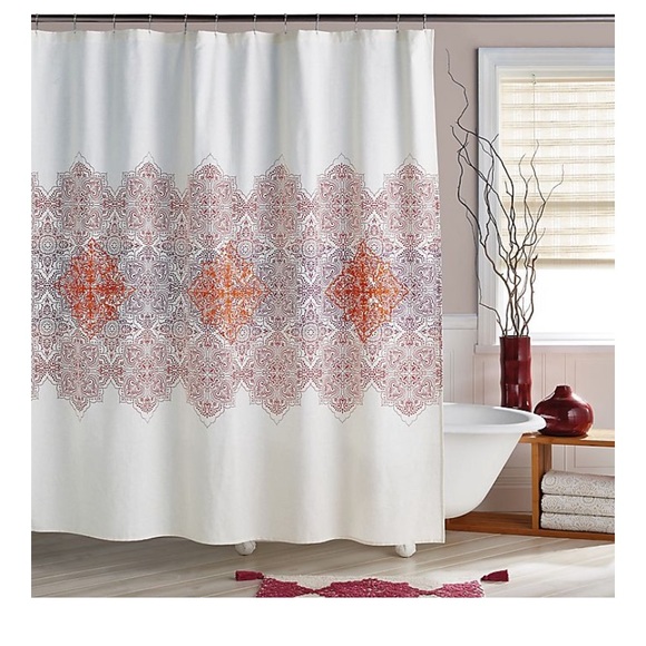 Bedeck Bath Bedeck 951 Boho Embroidered Shower Curtain